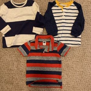 Striped shirts 3-6 month